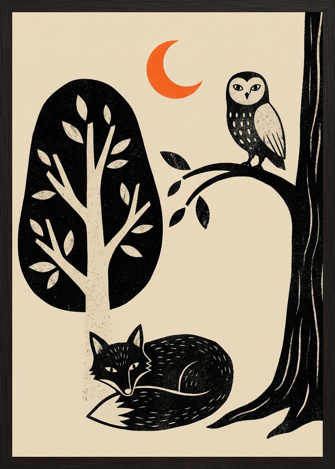 Poster in black frame