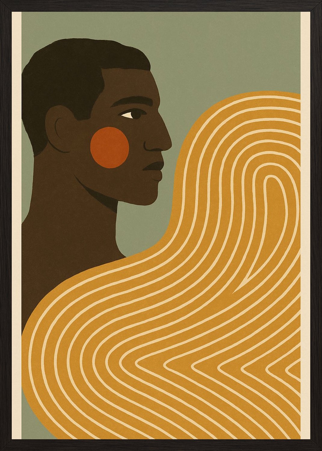Poster in black frame