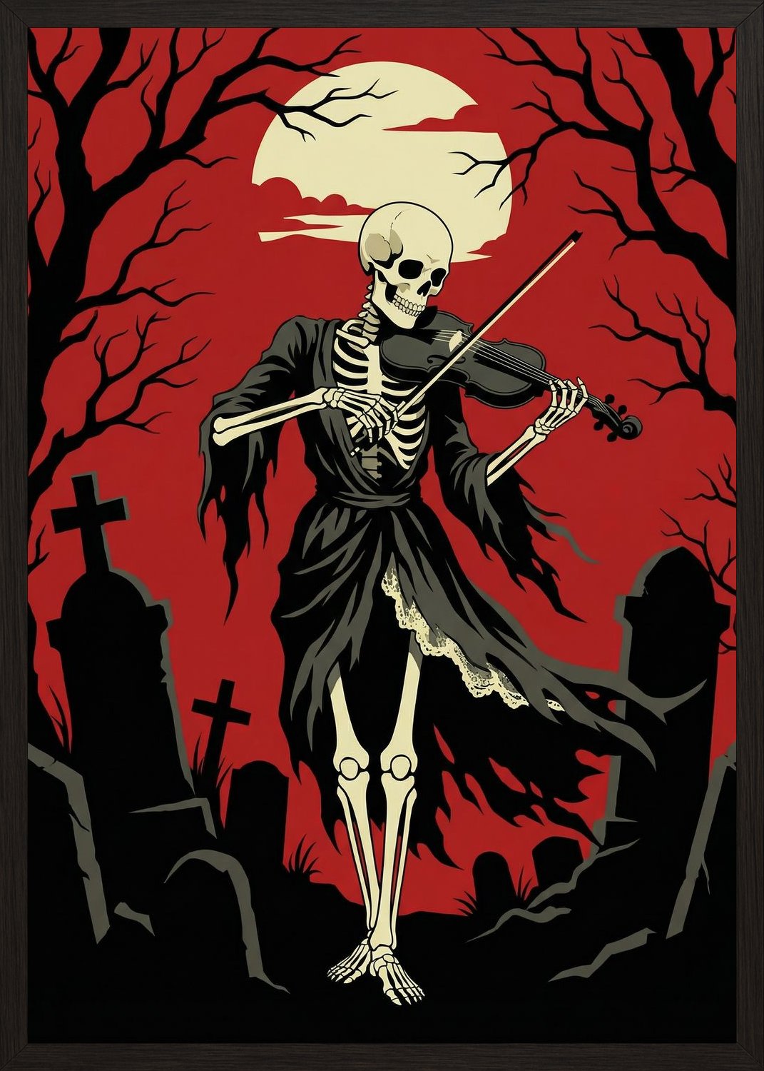 Poster in black frame