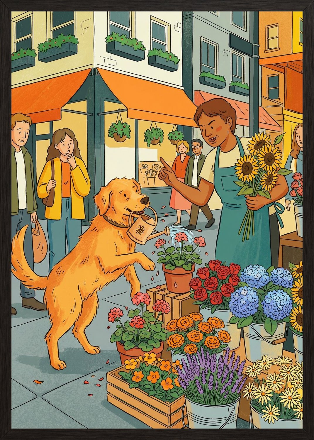 Poster in black frame