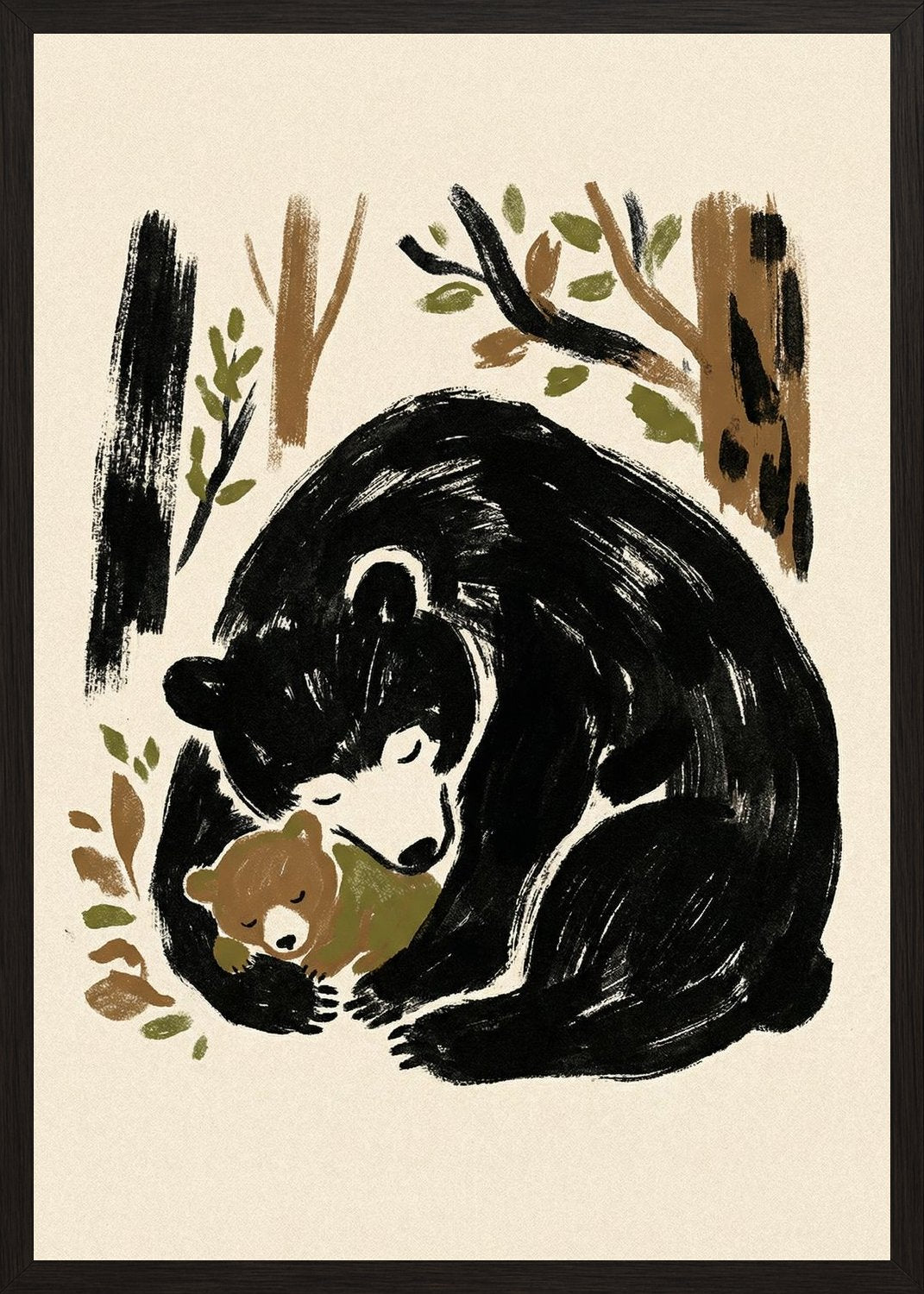 Poster in black frame