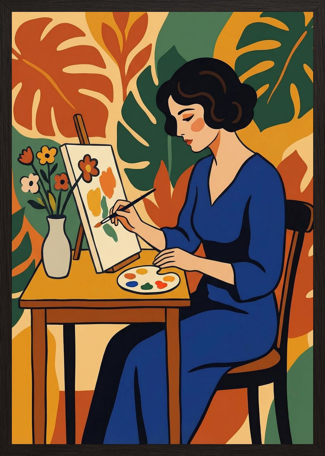 Poster in black frame