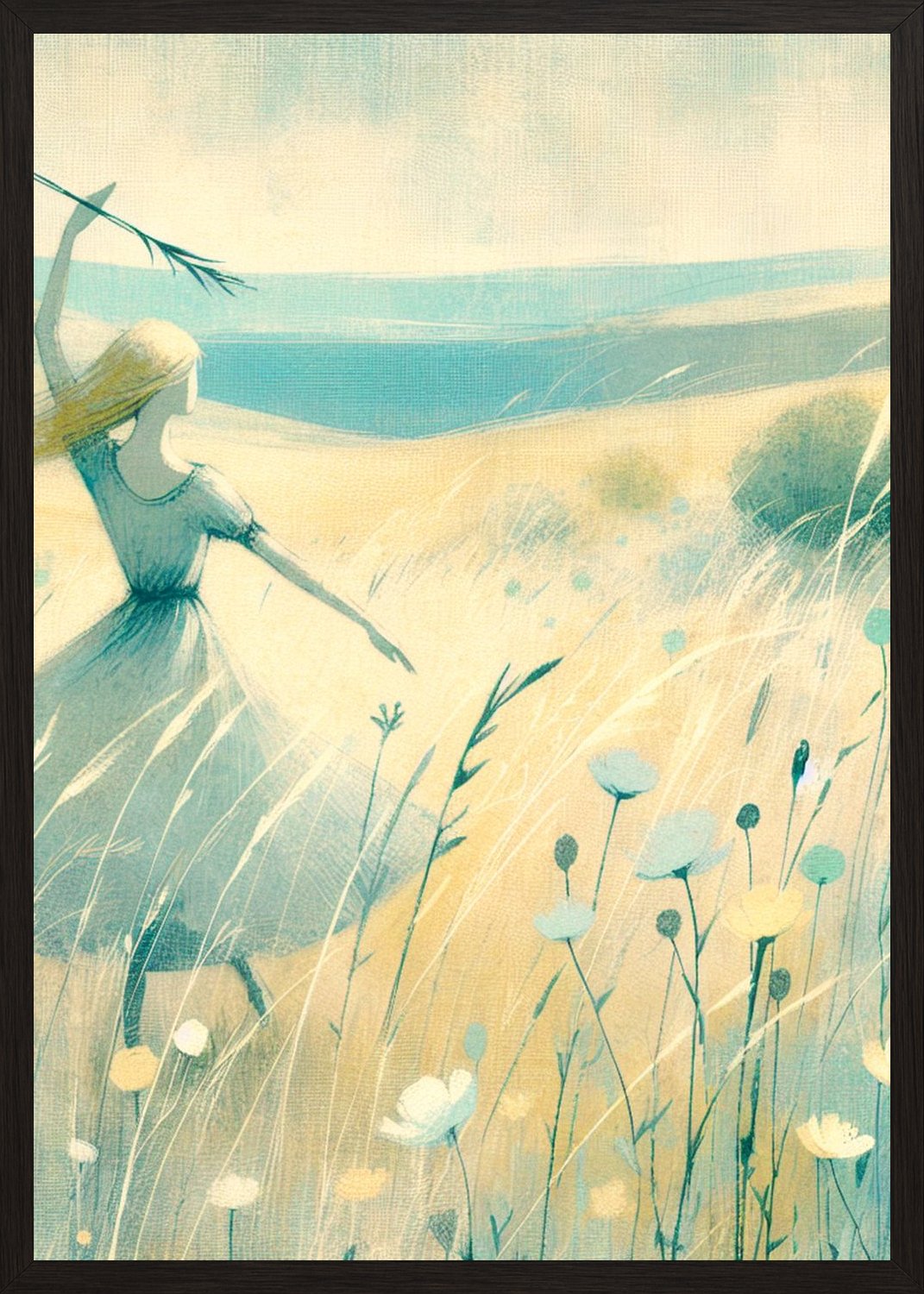 Poster in black frame
