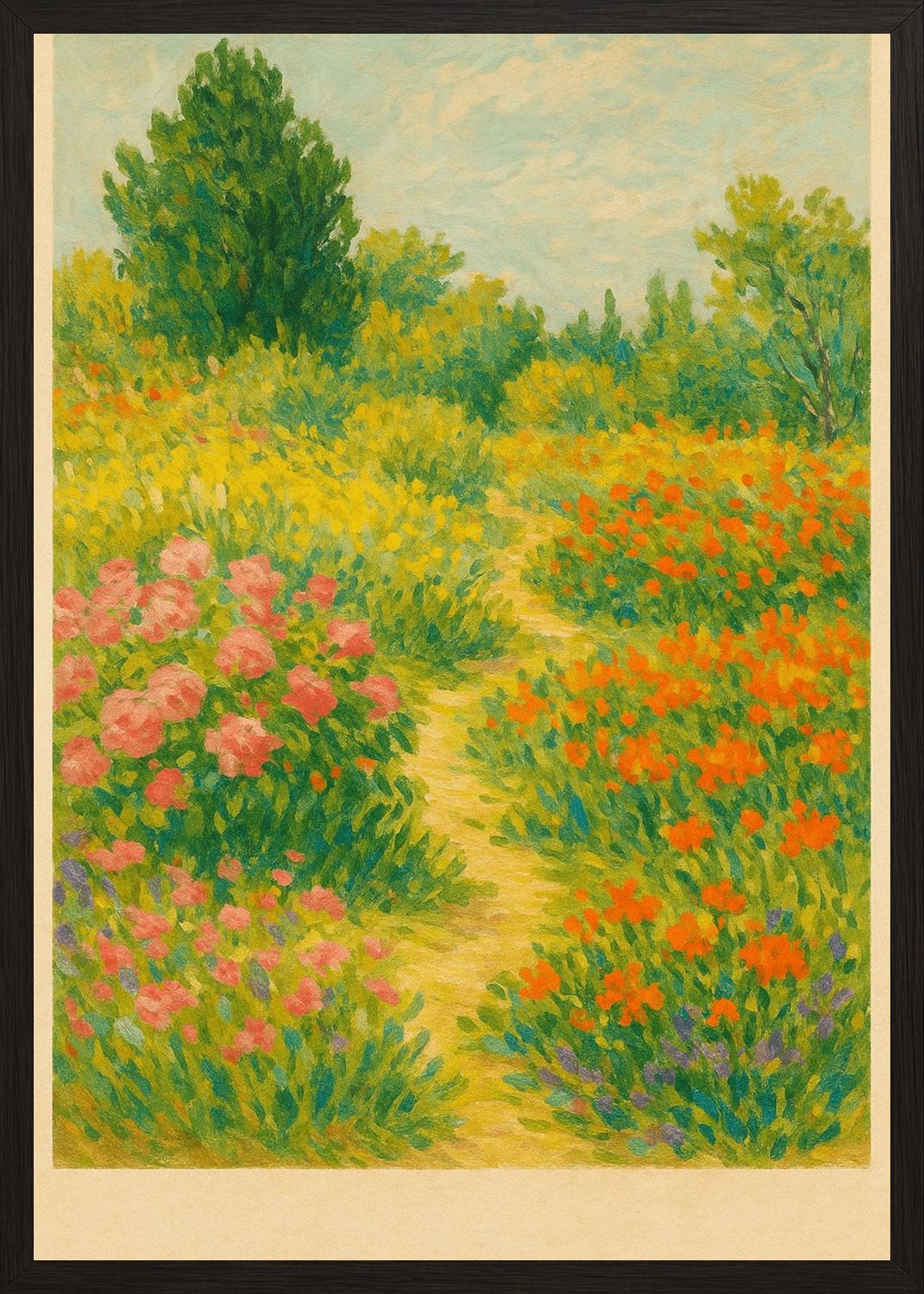 Poster in black frame