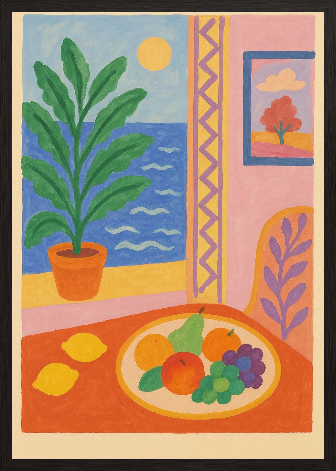 Poster in black frame