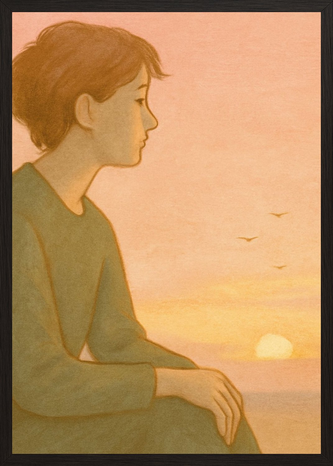 Poster in black frame