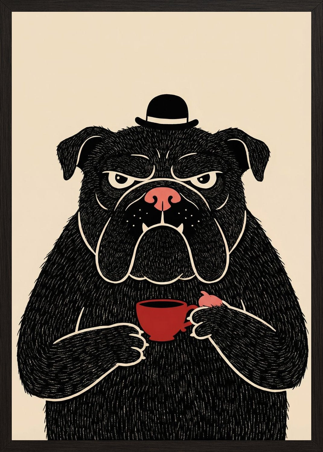 Poster in black frame