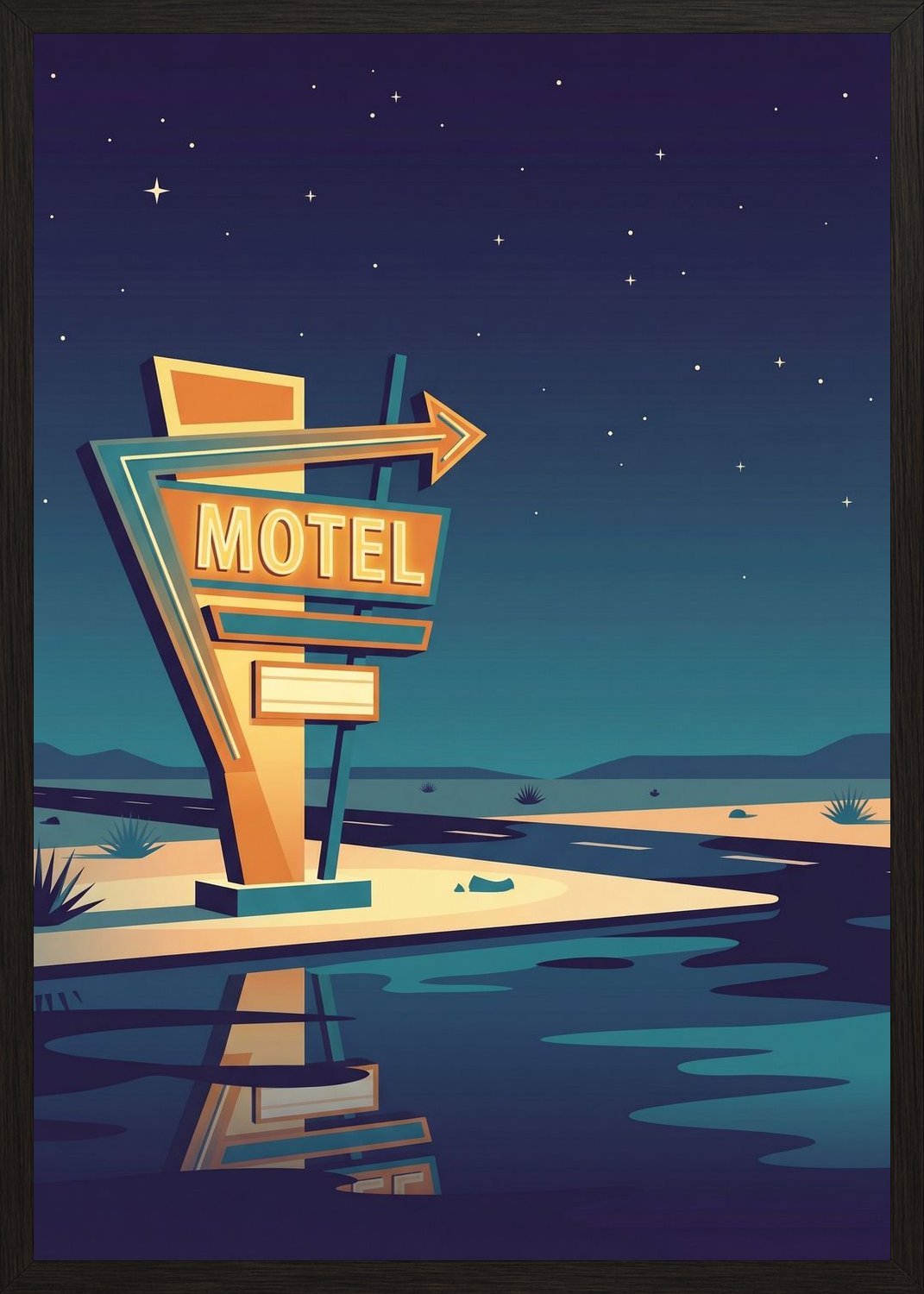 Poster in black frame