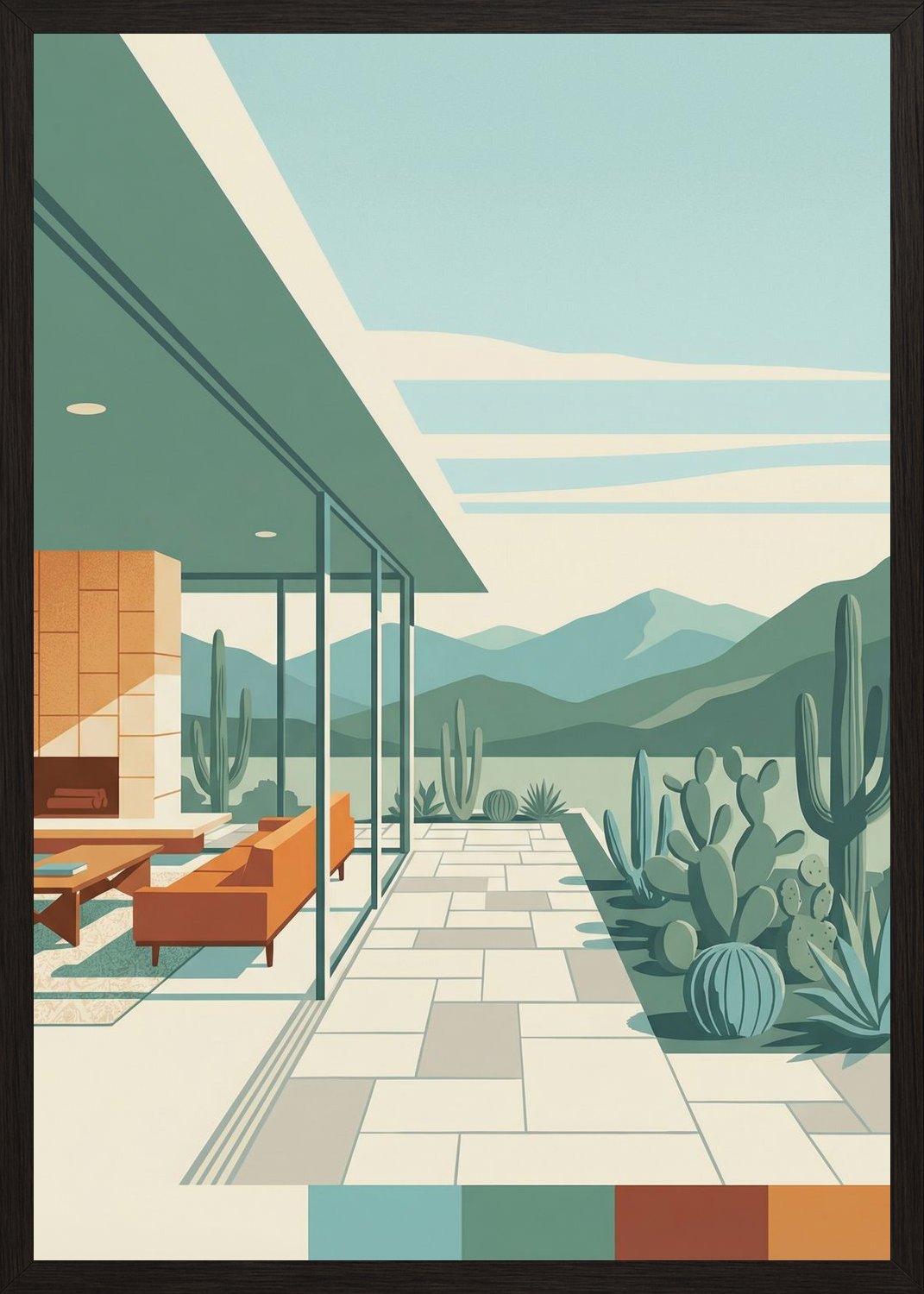 Poster in black frame
