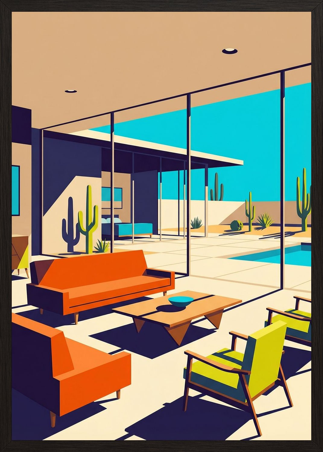 Poster in black frame