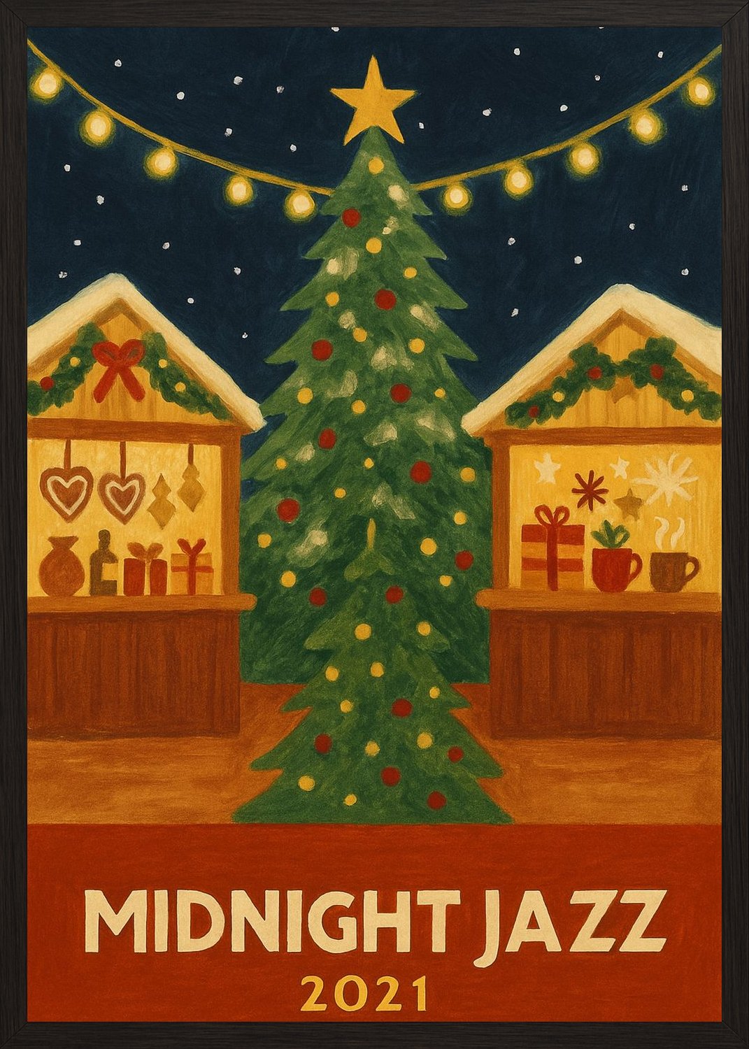 Poster in black frame