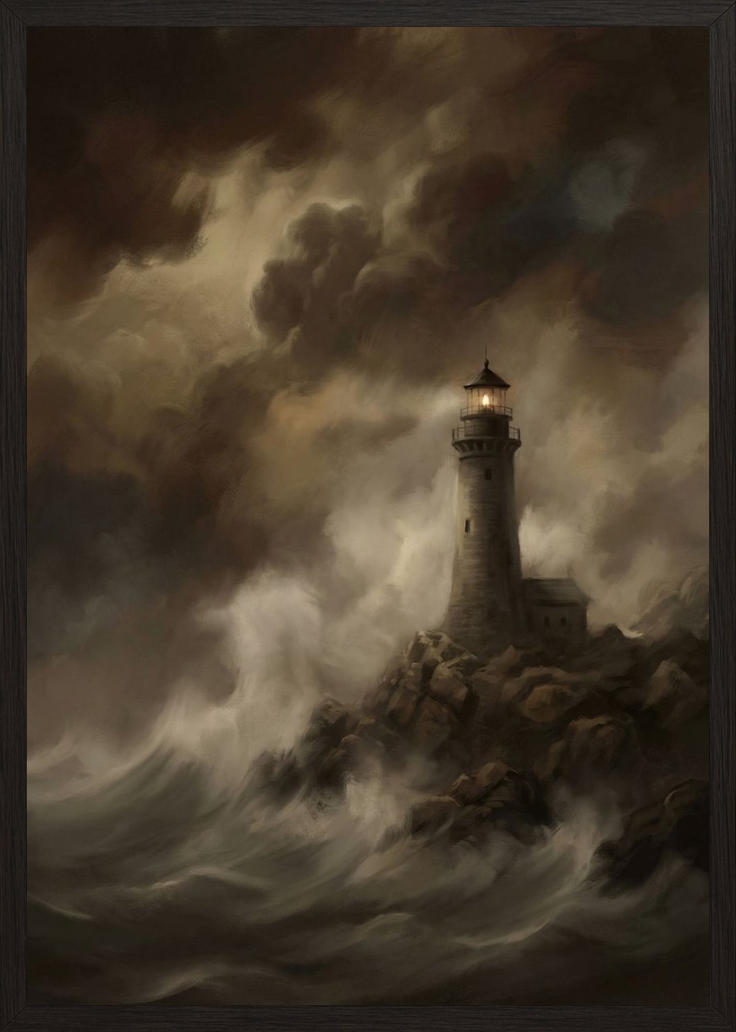 Poster in black frame