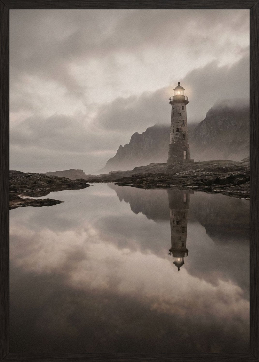 Poster in black frame