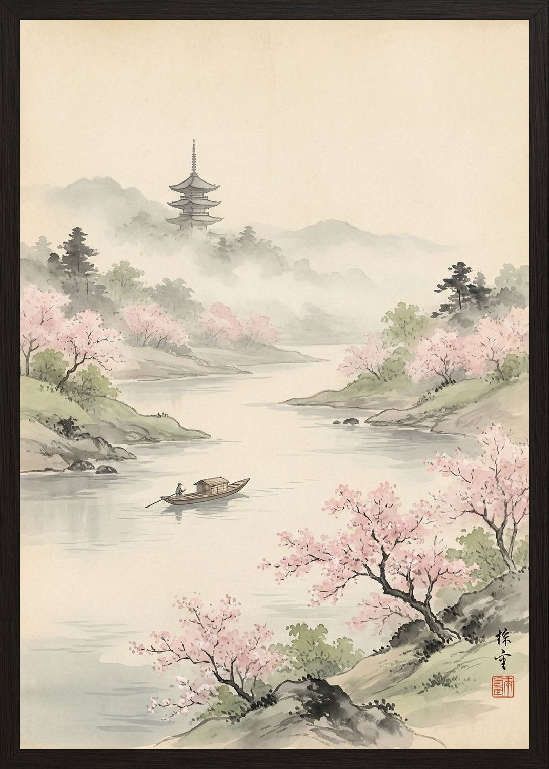 Poster in black frame