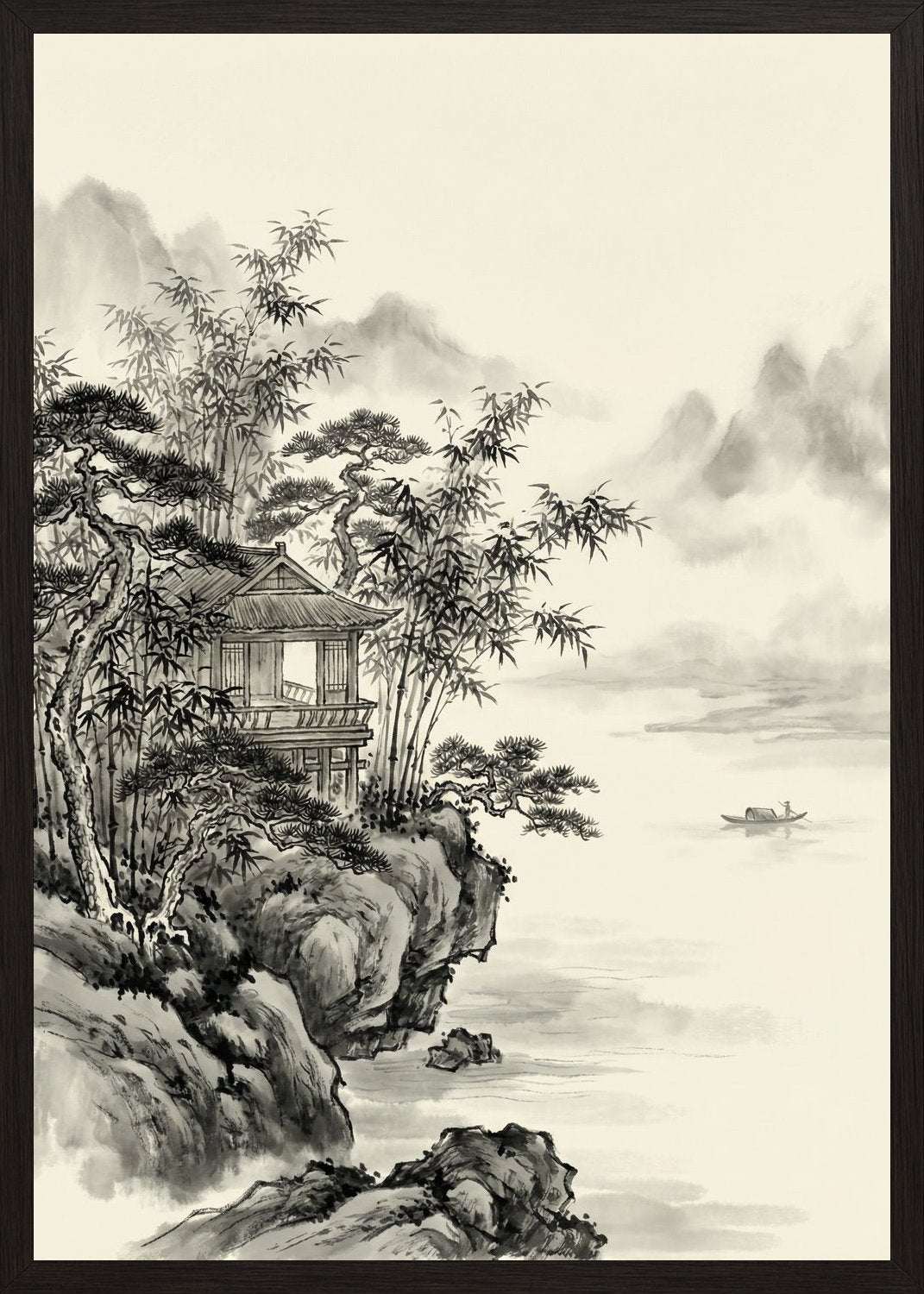 Poster in black frame