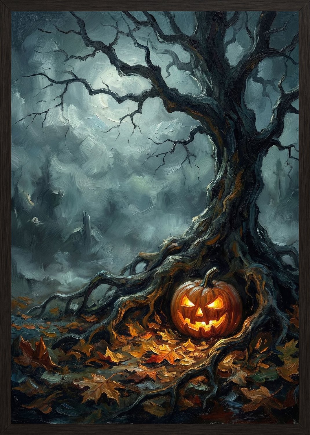 Poster in oak frame