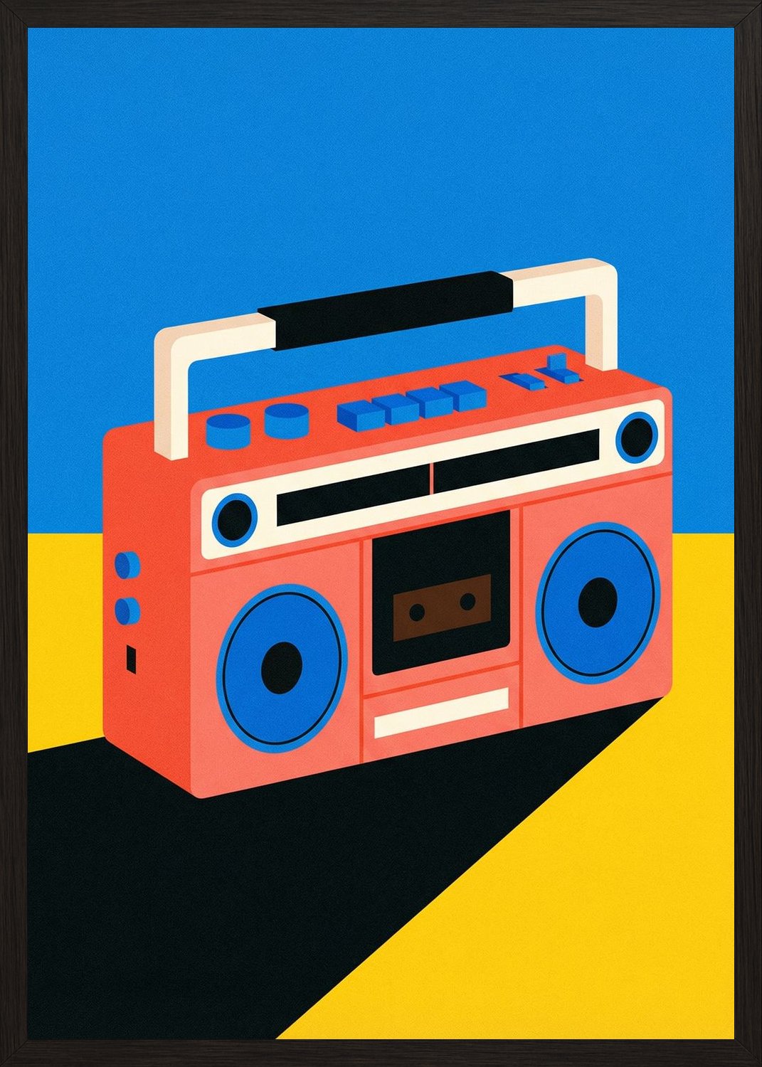 Poster in black frame