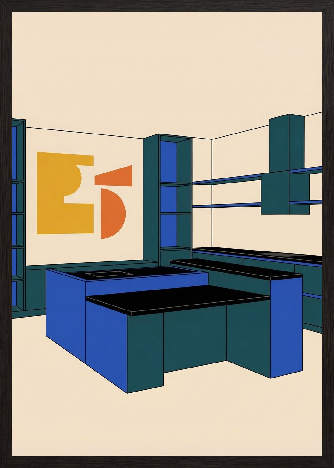 Poster in black frame