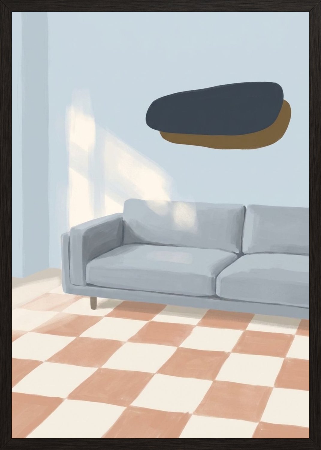 Poster in black frame