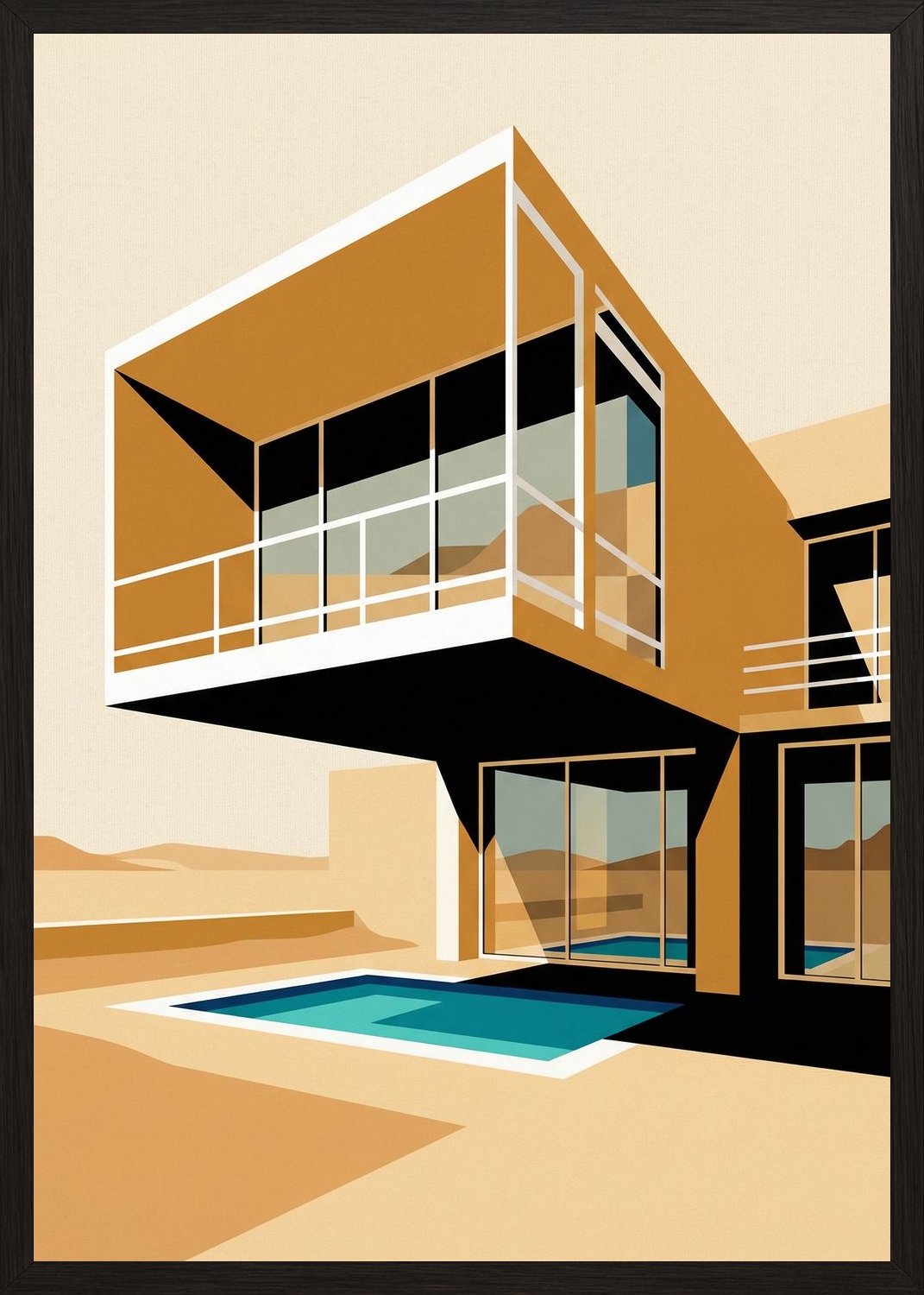 Poster in black frame