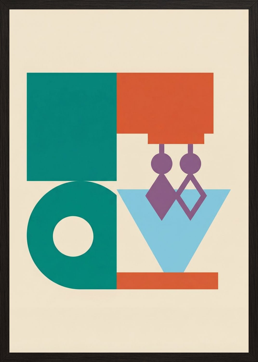 Poster in oak frame