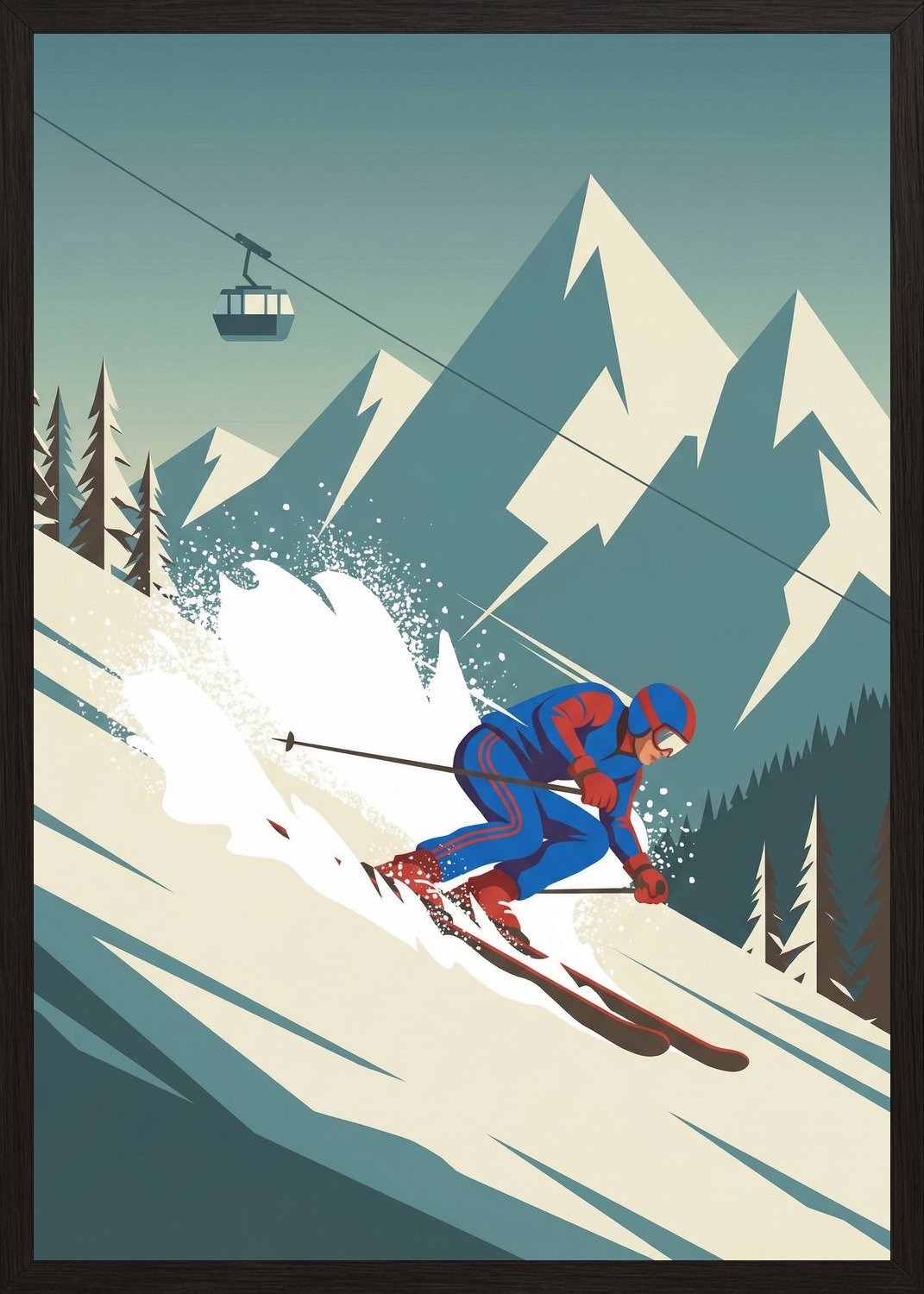 Poster in black frame