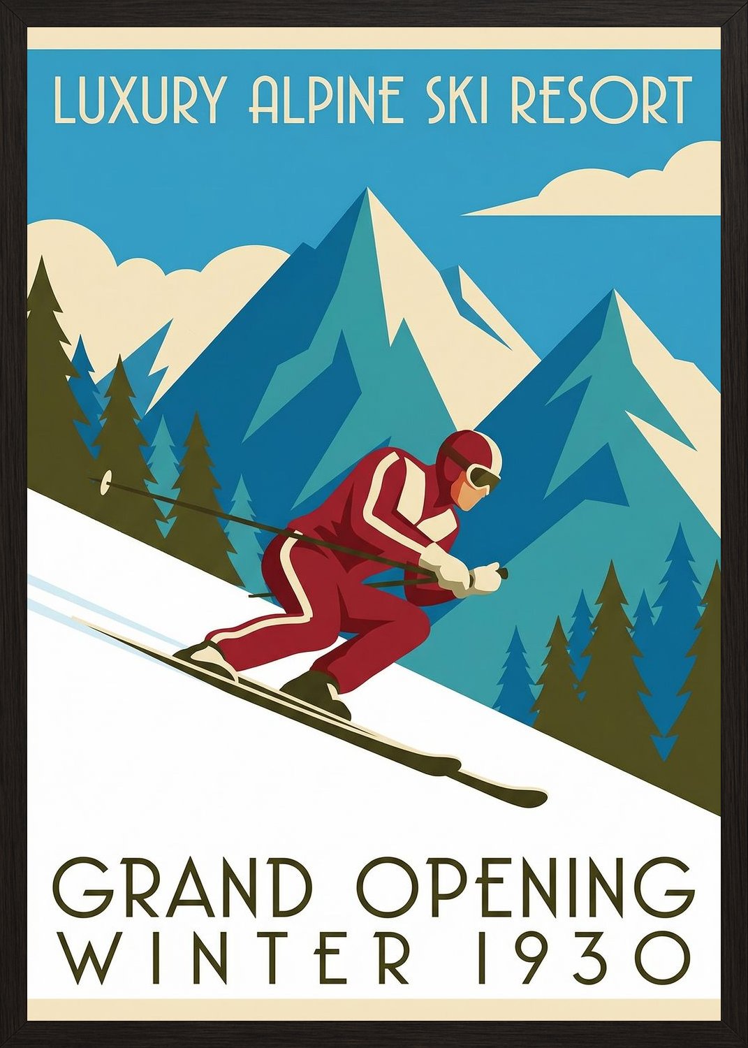 Poster in black frame