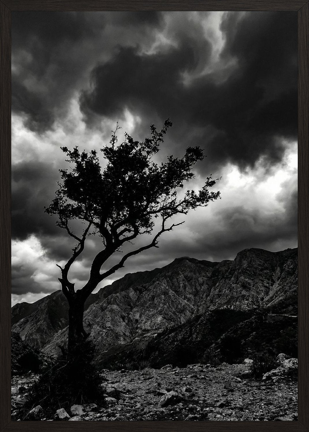 Poster in black frame