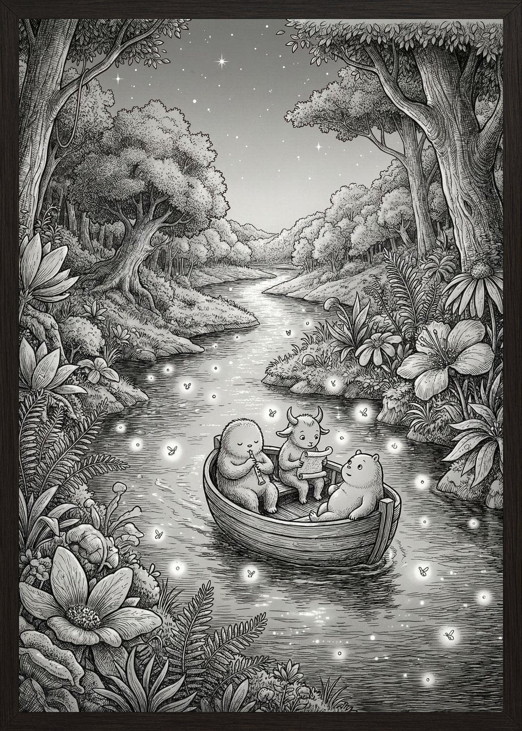 Poster in black frame