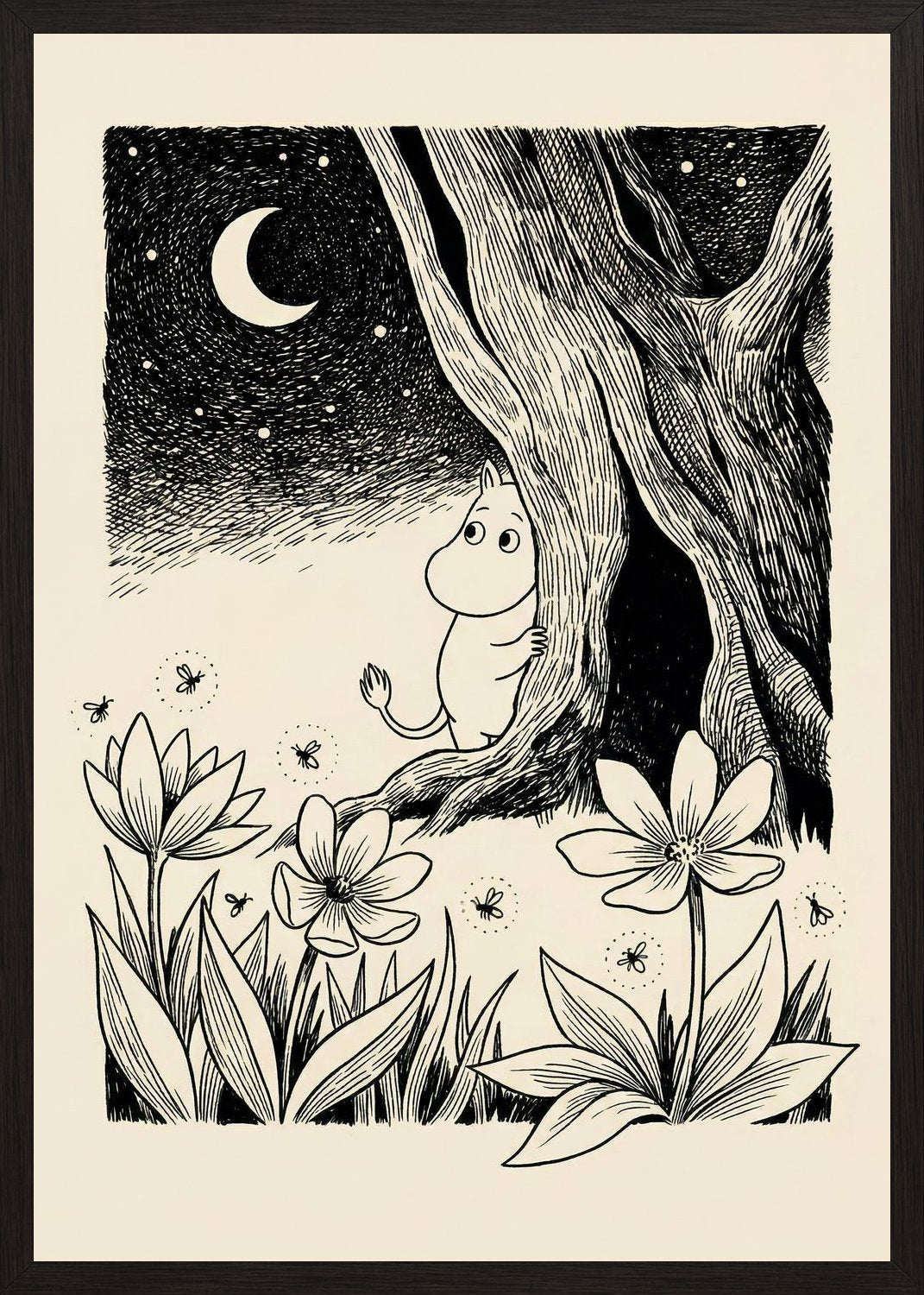 Poster in black frame