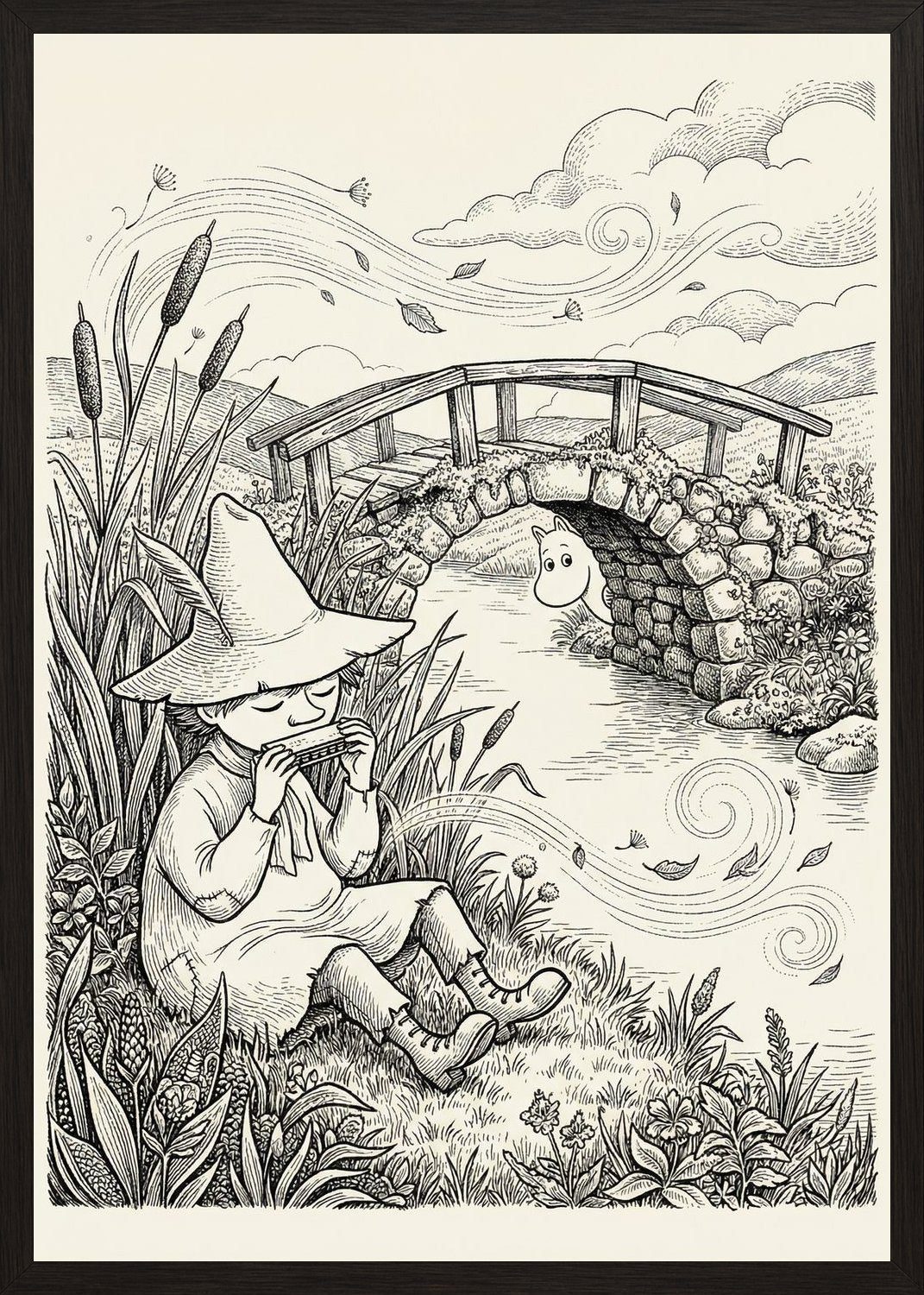 Poster in black frame