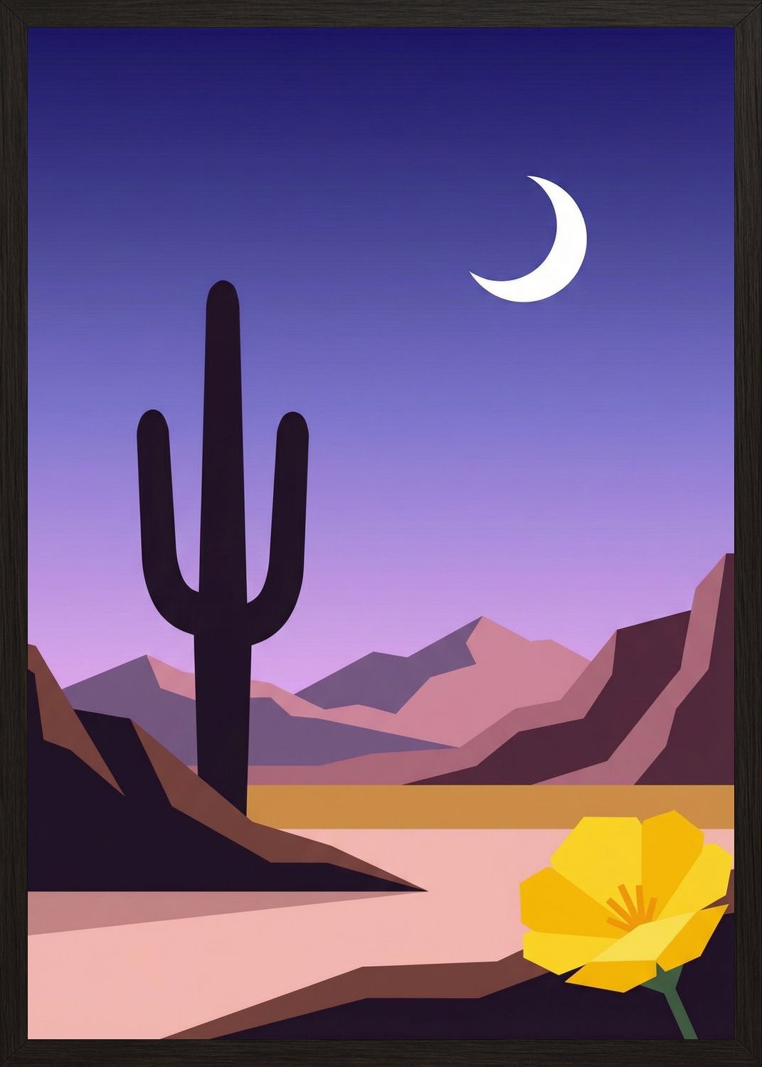 Poster in oak frame