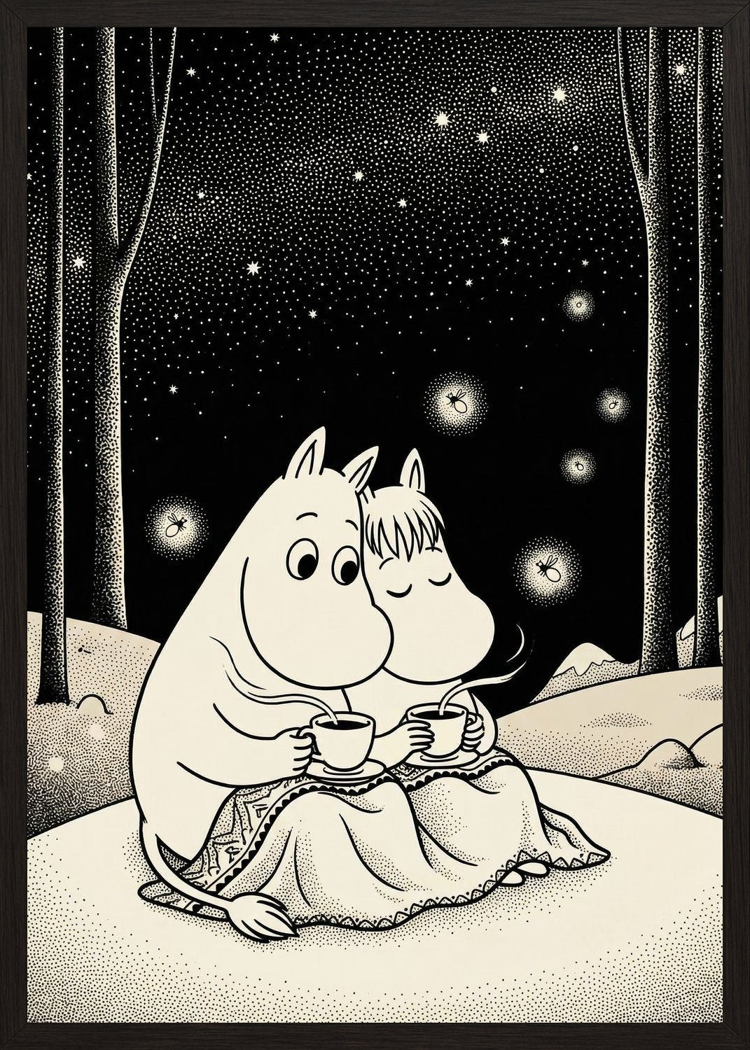 Poster in black frame