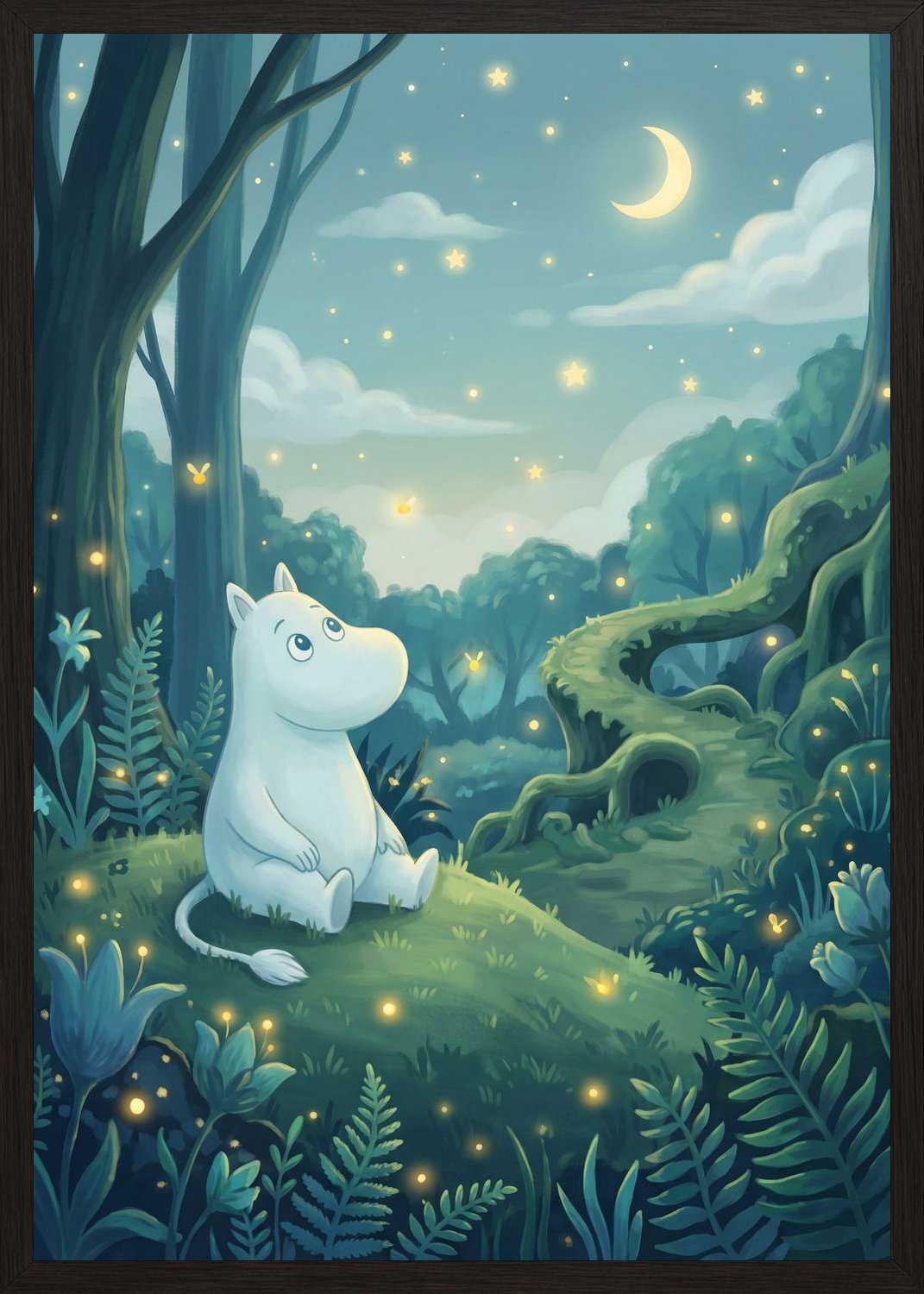 Poster in black frame