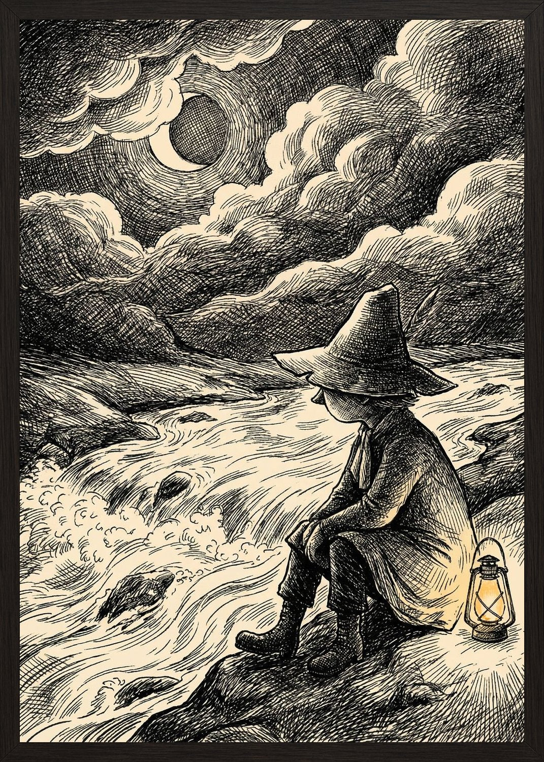 Poster in black frame