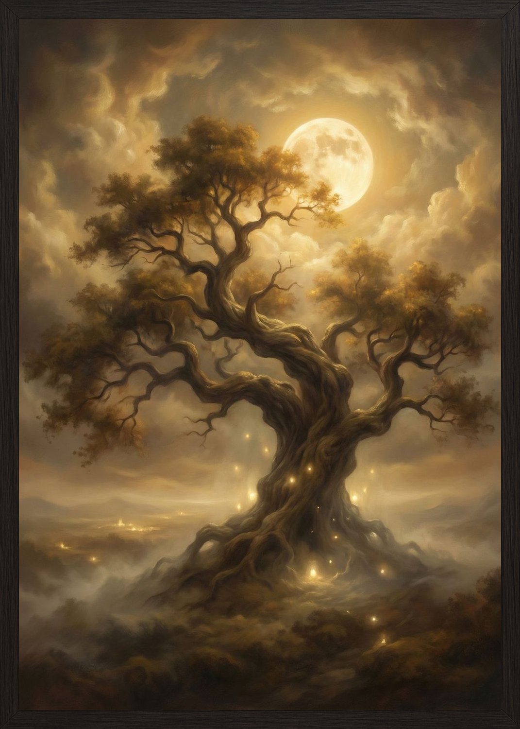 Poster in black frame