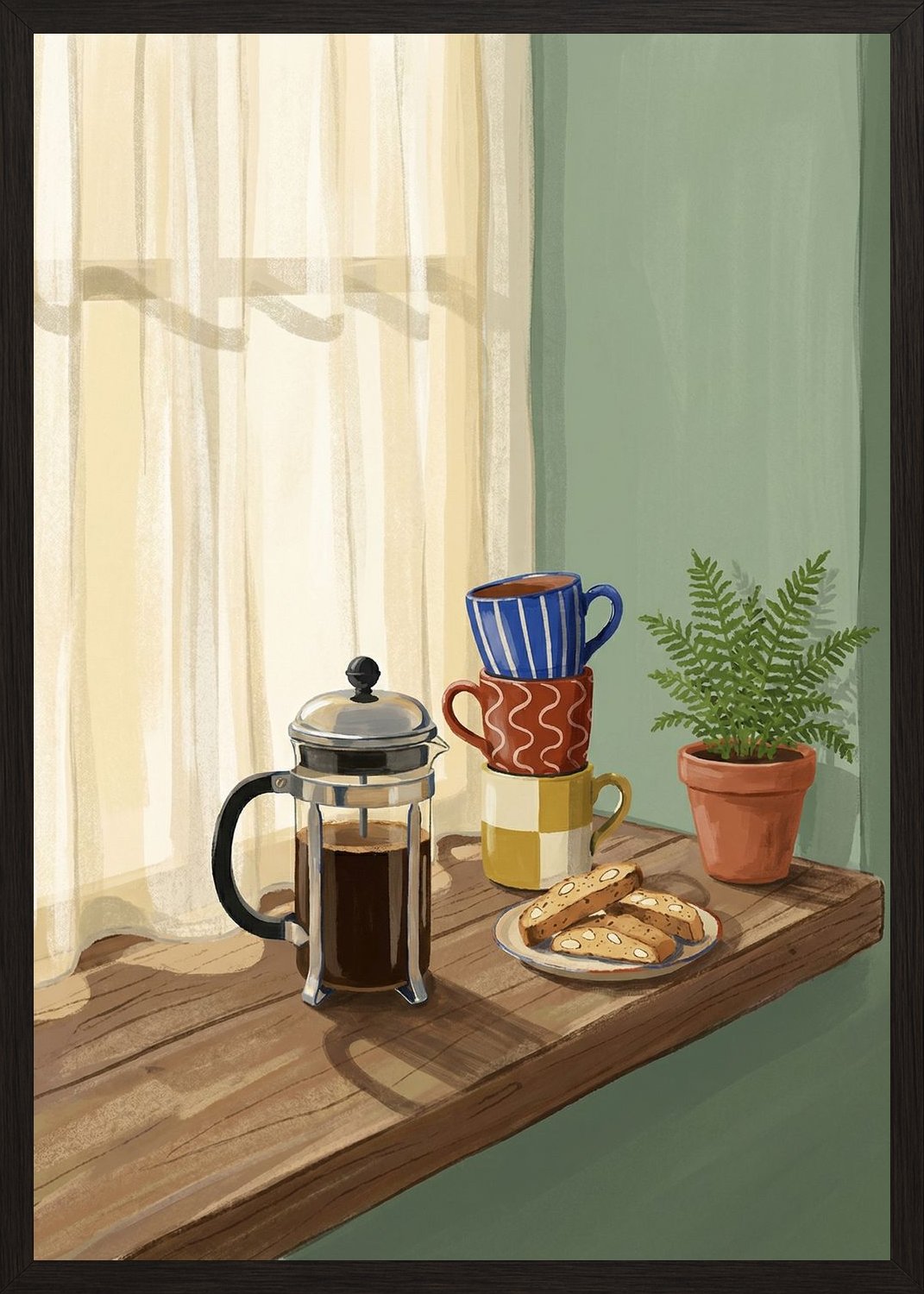 Poster in black frame