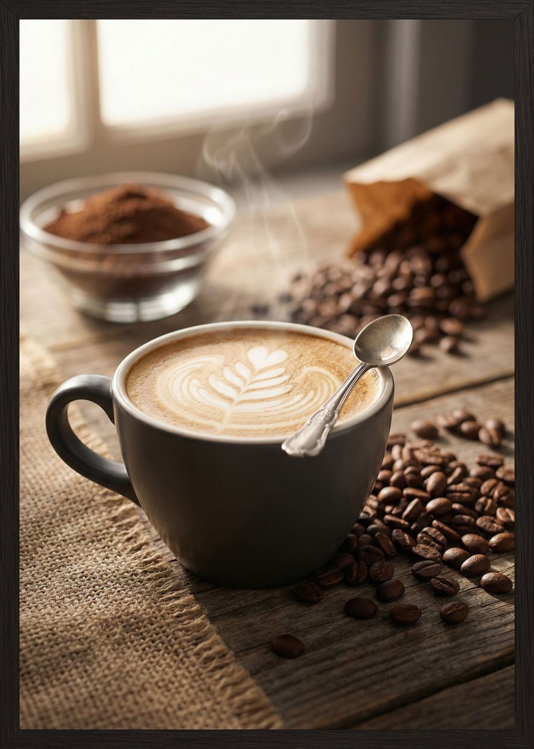 Poster in black frame