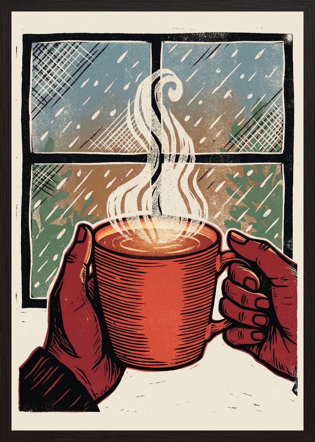 Poster in black frame