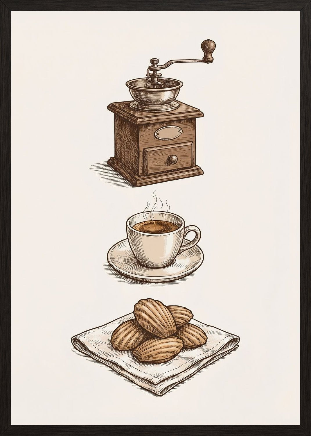 Poster in black frame