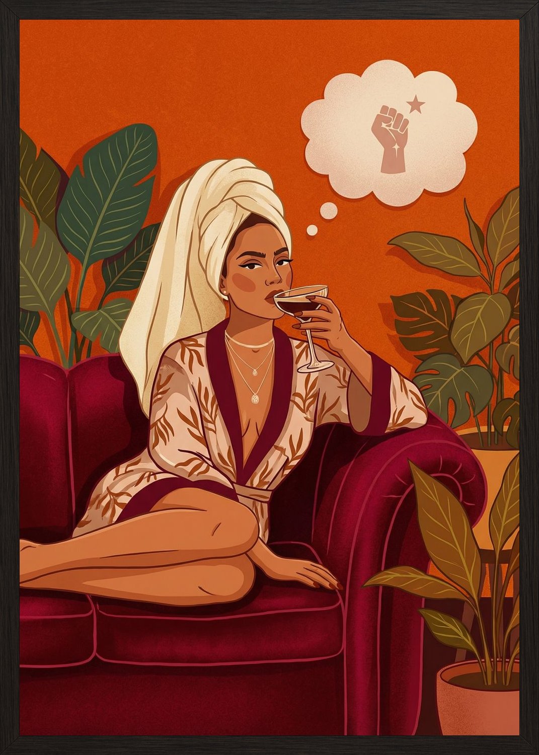 Poster in oak frame