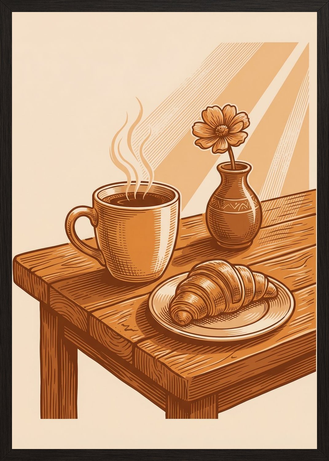 Poster in black frame