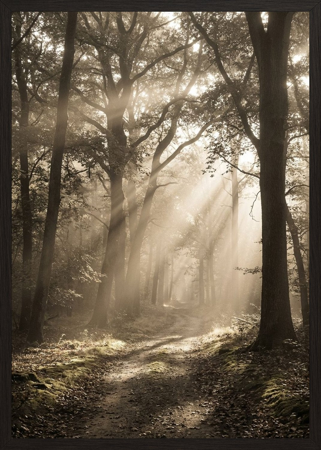 Poster in black frame