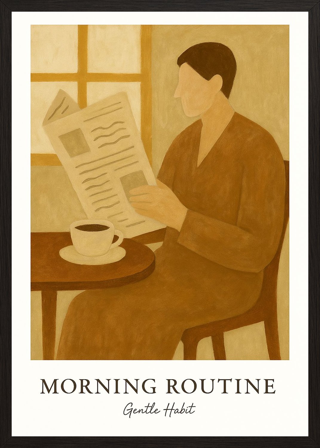 Poster in black frame