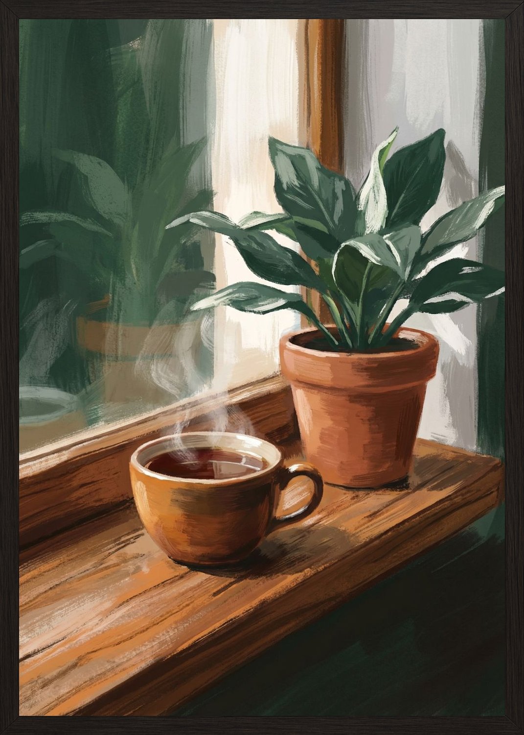 Poster in oak frame