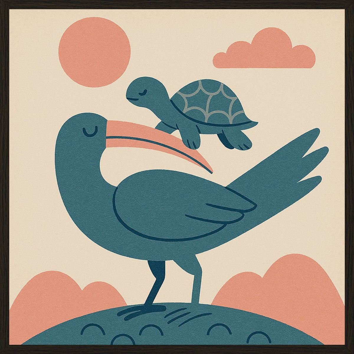 Poster in black frame