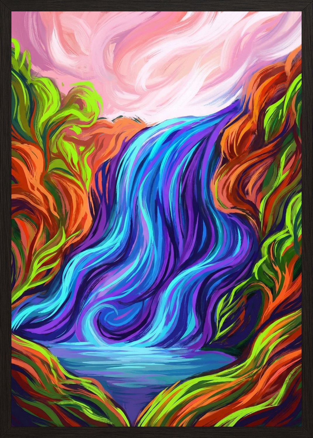 Poster in black frame