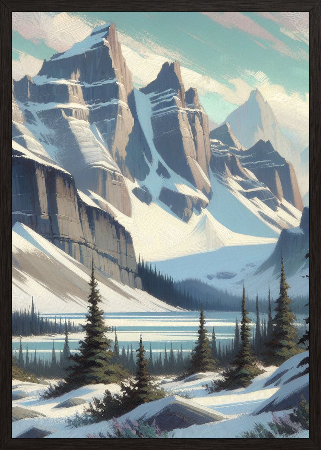 Poster in black frame