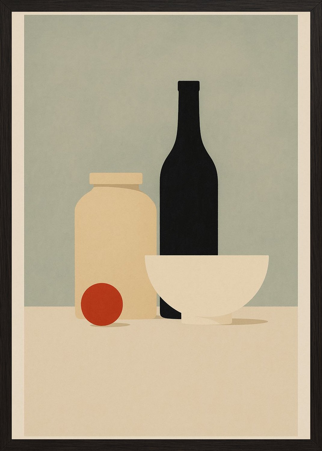 Poster in black frame