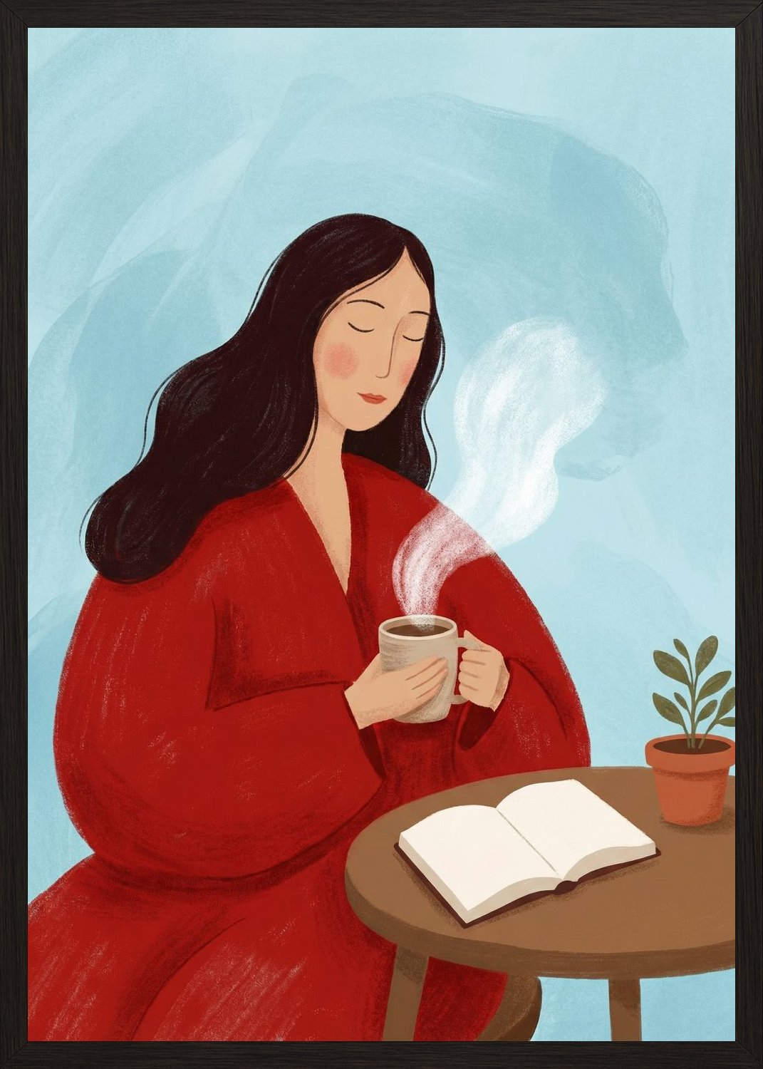 Poster in black frame